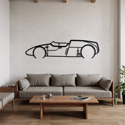 1959 T51 F1 - Grand Prix-Style Racing Car Silhouette - Minimalist Metal Wall Art - Laser-Cut Steel Decor