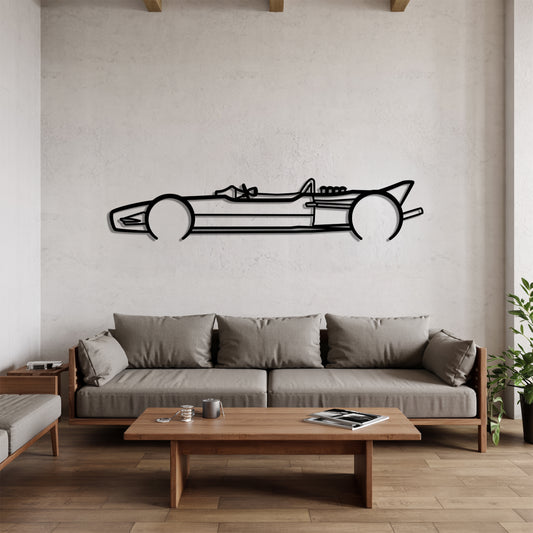 1968 Type 49 F1 - Grand Prix-Style Racing Car Silhouette - Minimalist Metal Wall Art - Laser-Cut Steel Decor