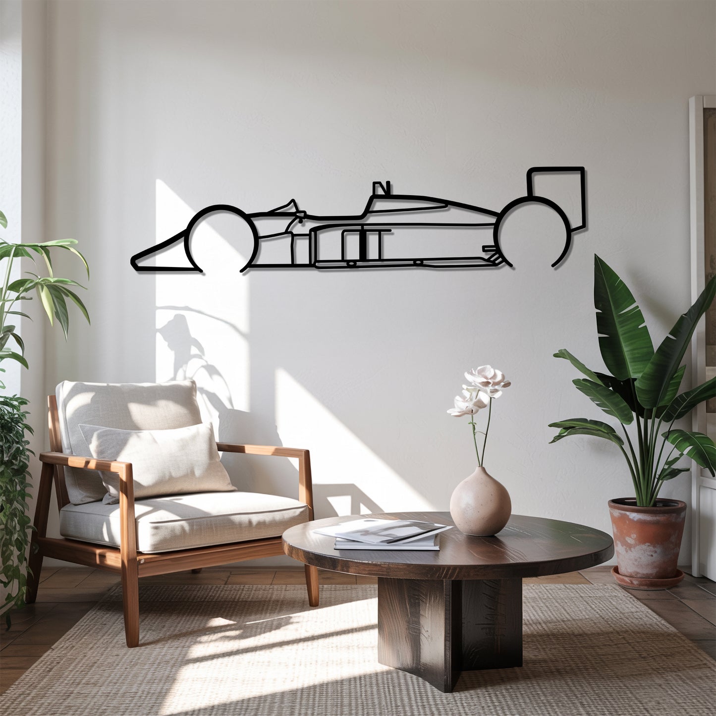 1988 MP4 F1 - Grand Prix-Style Racing Car Silhouette - Minimalist Metal Wall Art - Laser-Cut Steel Decor