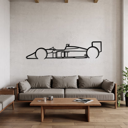 1988 MP4 F1 - Grand Prix-Style Racing Car Silhouette - Minimalist Metal Wall Art - Laser-Cut Steel Decor