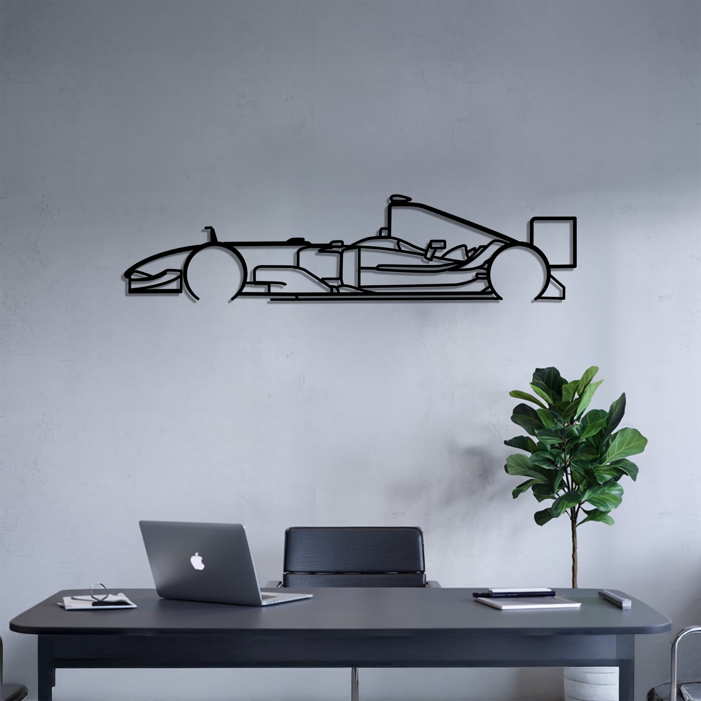 F2004 V10 F1 - Grand Prix-Style Racing Car Silhouette - Minimalist Metal Wall Art - Laser-Cut Steel Decor