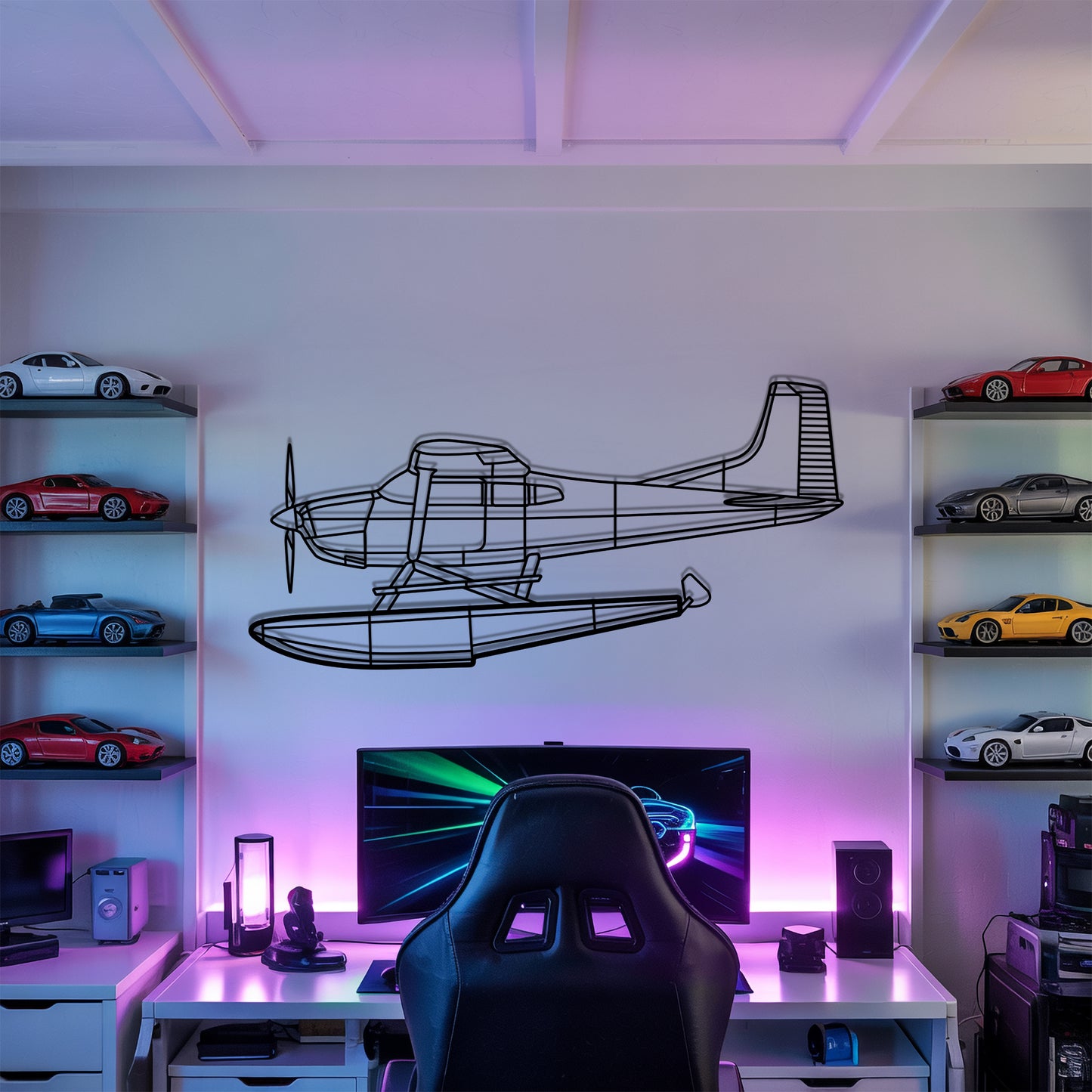 A185 - Airplane Metal Silhouette Wall Art - Aviation Gift - Pilot Office Decor