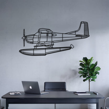 A185 - Airplane Metal Silhouette Wall Art - Aviation Gift - Pilot Office Decor