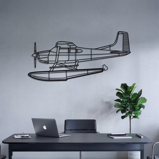 A185 - Airplane Metal Silhouette Wall Art - Aviation Gift - Pilot Office Decor