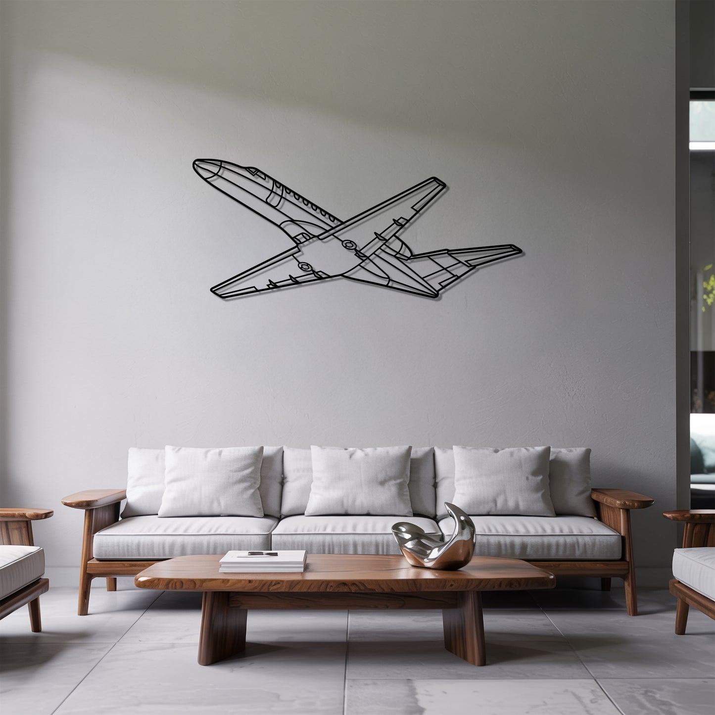 CJ3 - Airplane Metal Silhouette Wall Art - Aviation Gift - Pilot Office Decor