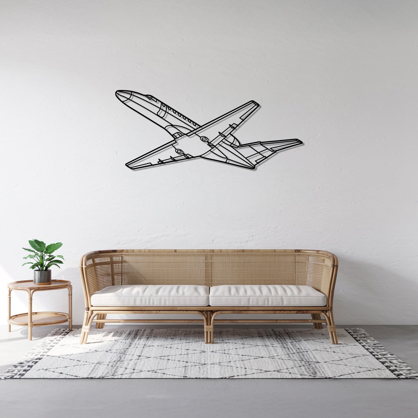 CJ3 - Airplane Metal Silhouette Wall Art - Aviation Gift - Pilot Office Decor