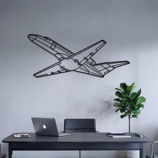 CJ3 - Airplane Metal Silhouette Wall Art - Aviation Gift - Pilot Office Decor