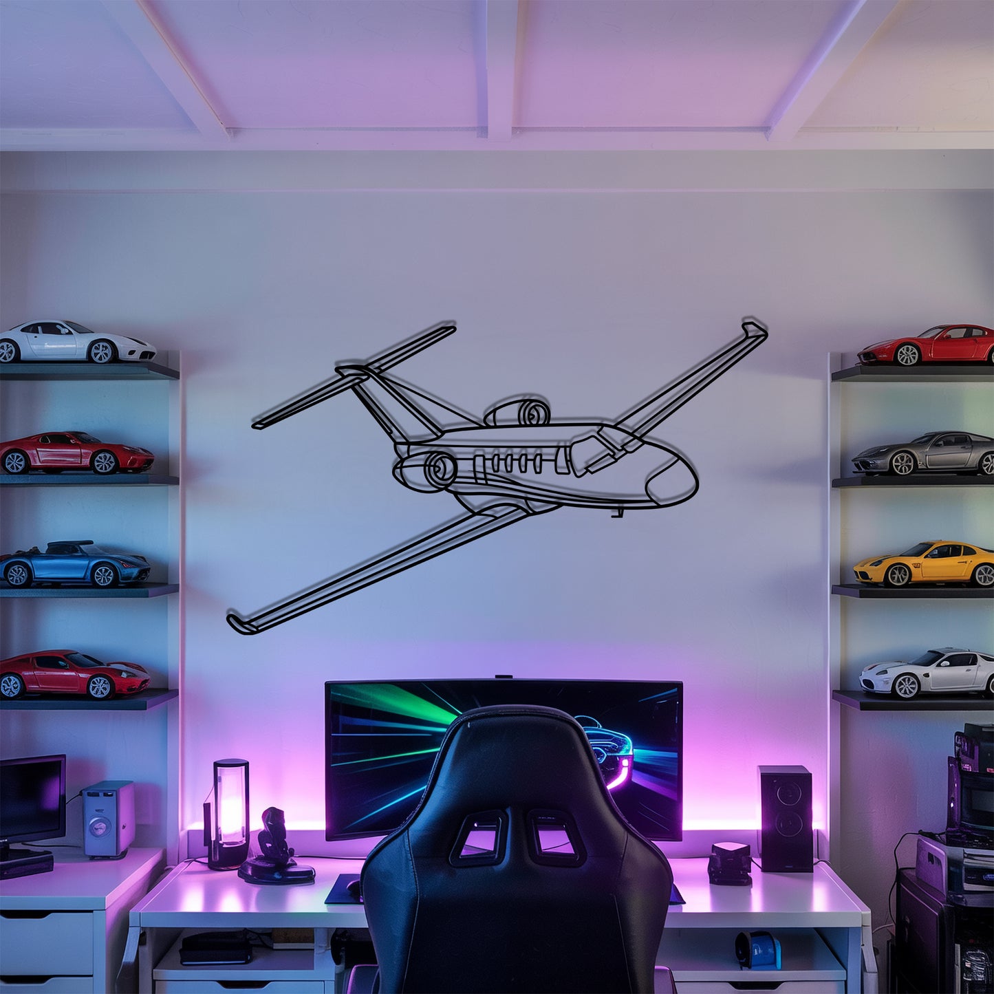 Citation M2 - Airplane Metal Silhouette Wall Art - Aviation Gift - Pilot Office Decor