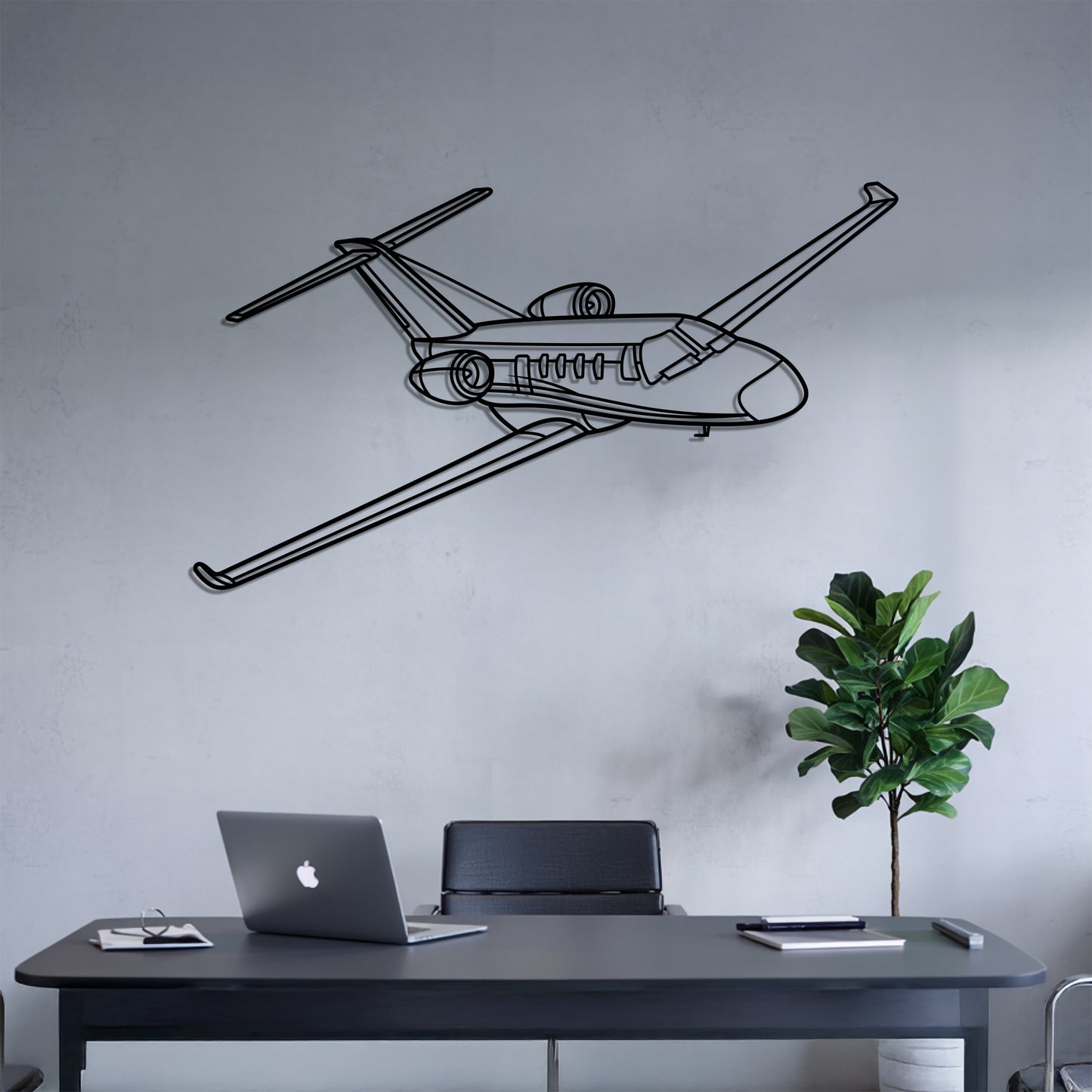 Citation M2 - Airplane Metal Silhouette Wall Art - Aviation Gift - Pilot Office Decor