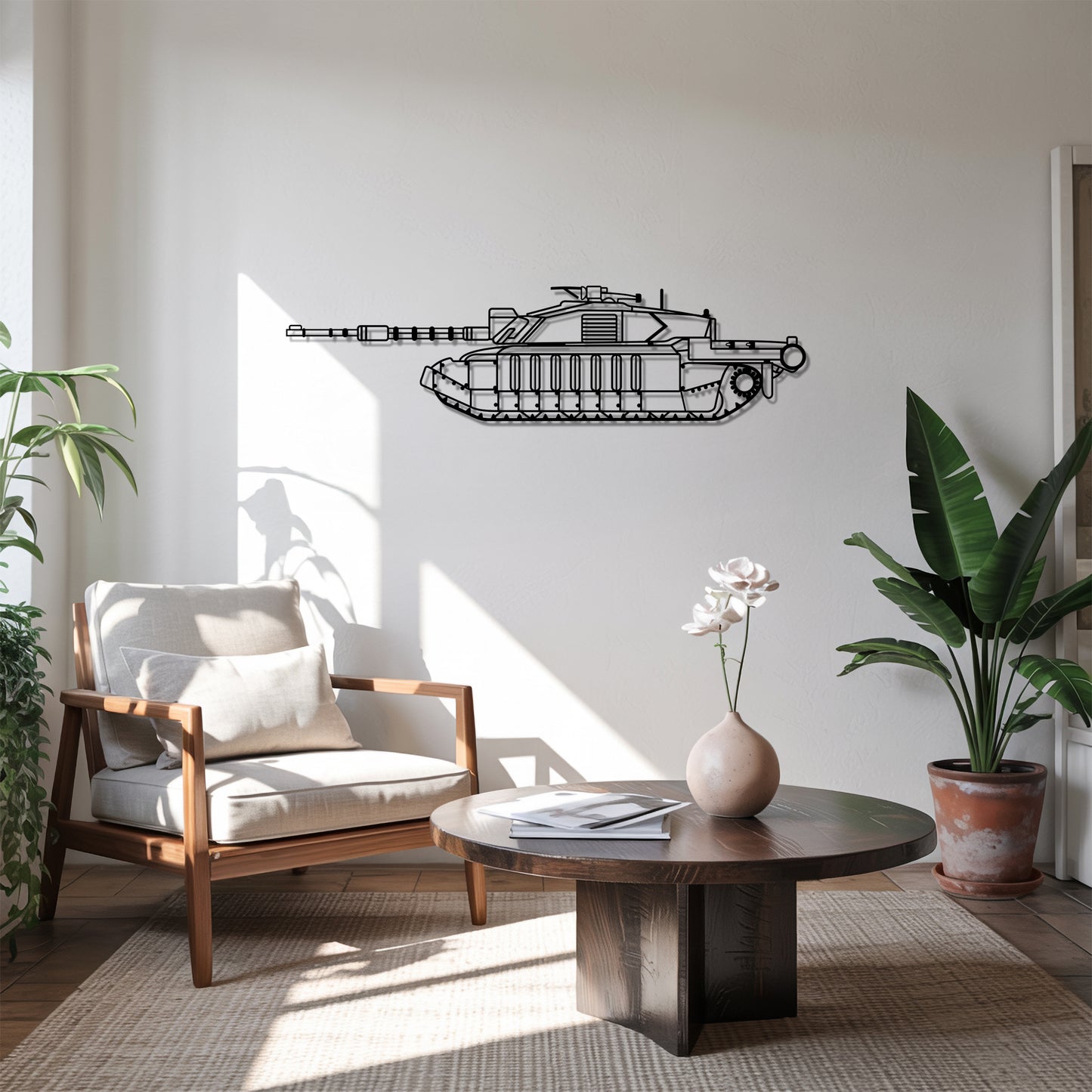 Challenger 2 - Tank Wall Art - Metal Silhouette - Veteran Gift - Military Room Decor