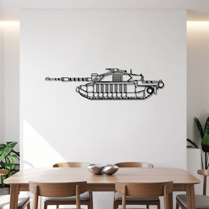 Challenger 2 - Tank Wall Art - Metal Silhouette - Veteran Gift - Military Room Decor