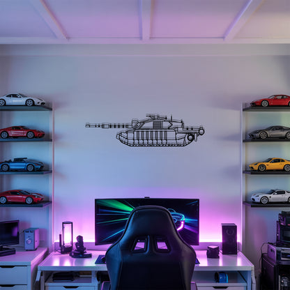 Challenger 2 - Tank Wall Art - Metal Silhouette - Veteran Gift - Military Room Decor
