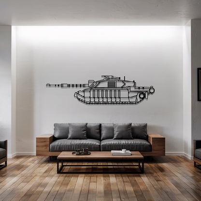 Challenger 2 - Tank Wall Art - Metal Silhouette - Veteran Gift - Military Room Decor
