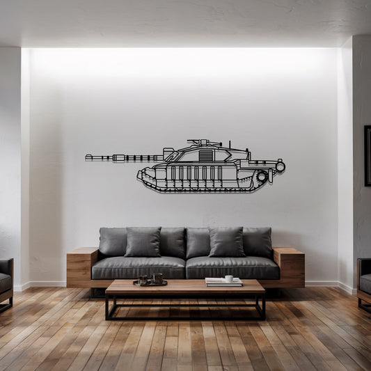 Challenger 2 - Tank Wall Art - Metal Silhouette - Veteran Gift - Military Room Decor