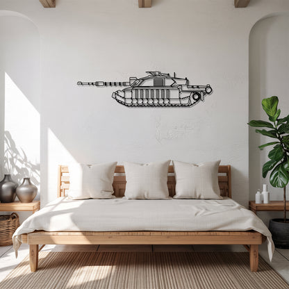 Challenger 2 - Tank Wall Art - Metal Silhouette - Veteran Gift - Military Room Decor