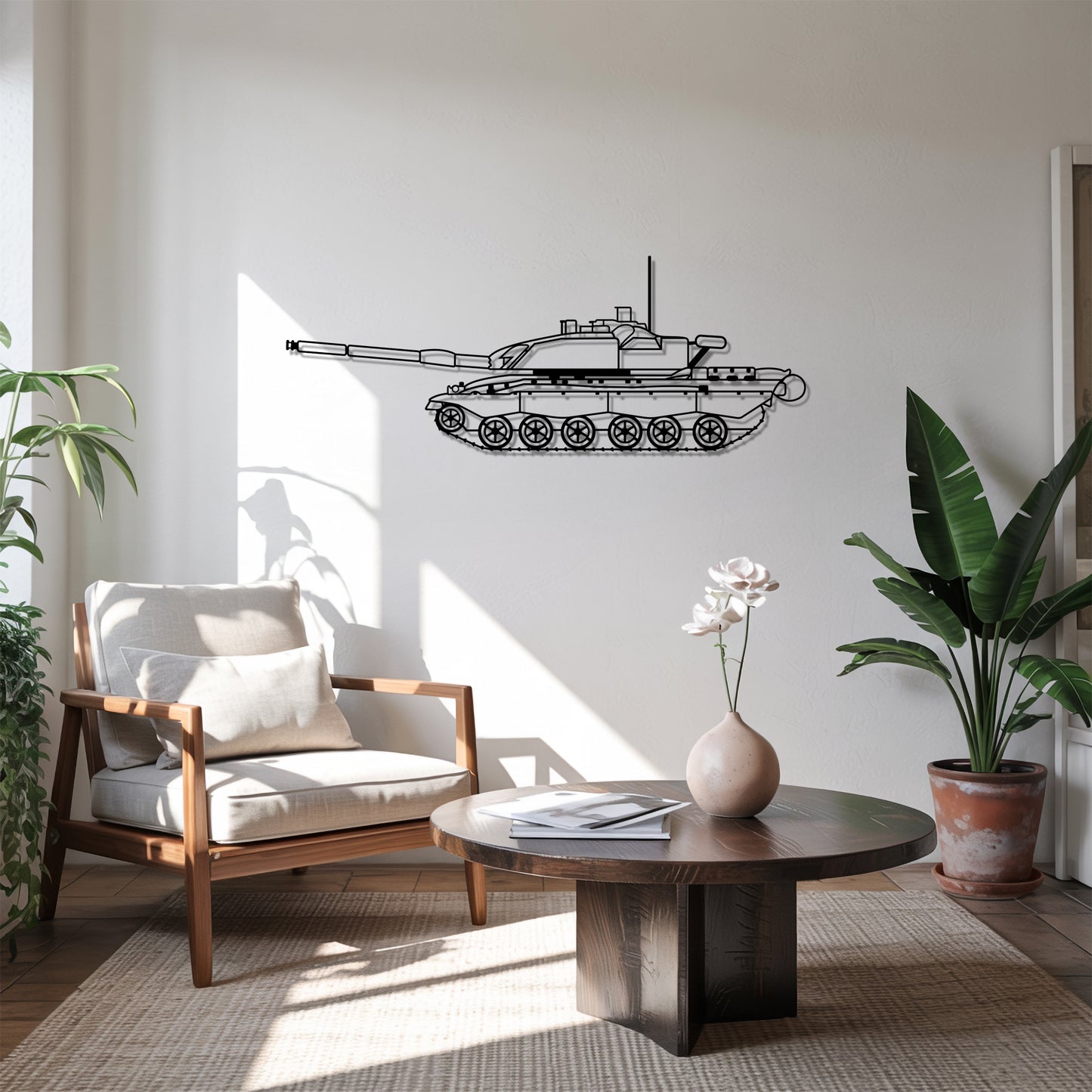 Challenger 3 - Tank Wall Art - Metal Silhouette - Veteran Gift - Military Room Decor