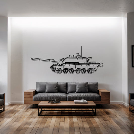 Challenger 3 - Tank Wall Art - Metal Silhouette - Veteran Gift - Military Room Decor