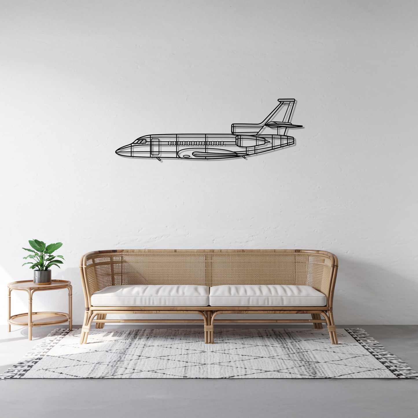 Falcon 900ex - Airplane Metal Silhouette Wall Art - Aviation Gift - Pilot Office Decor