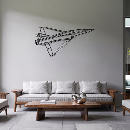 Mirage 2000c - Airplane Metal Silhouette Wall Art - Aviation Gift - Pilot Office Decor