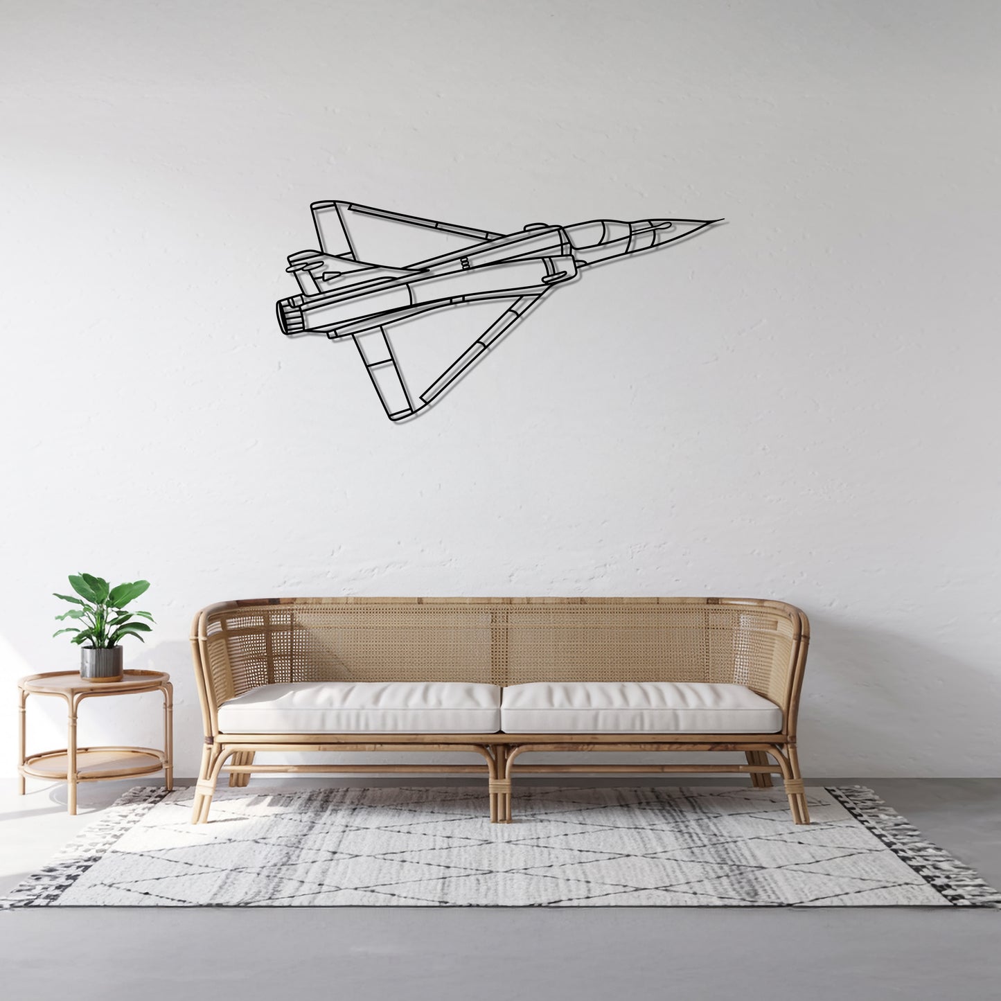 Mirage 2000c - Airplane Metal Silhouette Wall Art - Aviation Gift - Pilot Office Decor