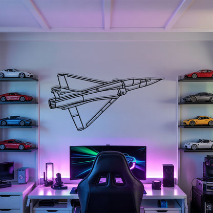 Mirage 2000c - Airplane Metal Silhouette Wall Art - Aviation Gift - Pilot Office Decor