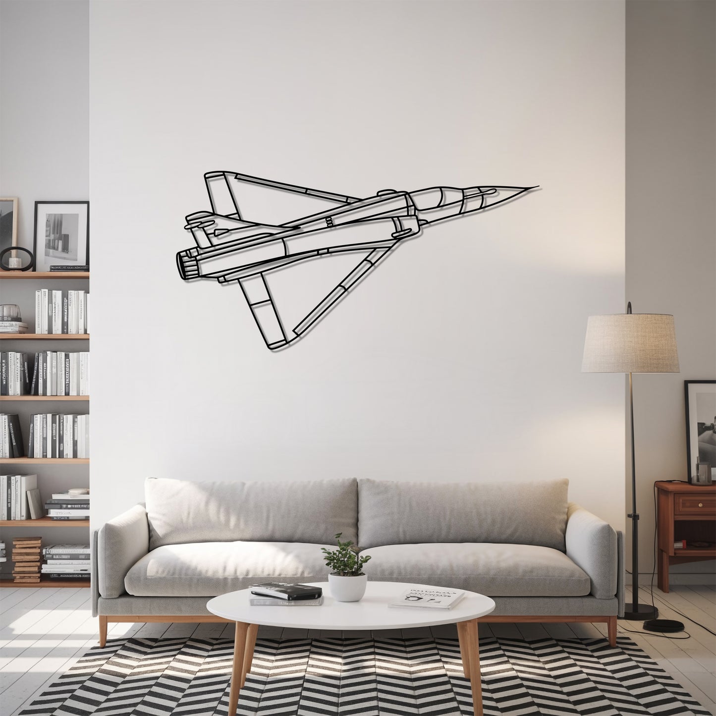 Mirage 2000c - Airplane Metal Silhouette Wall Art - Aviation Gift - Pilot Office Decor