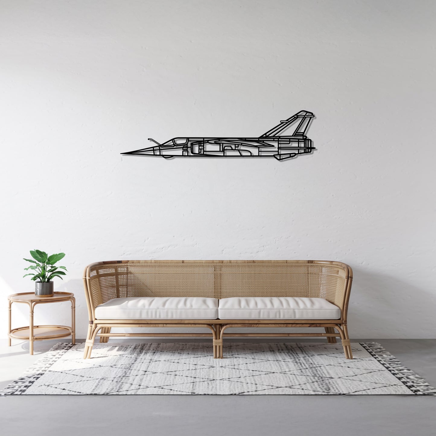 Mirage F1ct - Airplane Metal Silhouette Wall Art - Aviation Gift - Pilot Office Decor