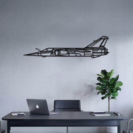 Mirage F1ct - Airplane Metal Silhouette Wall Art - Aviation Gift - Pilot Office Decor