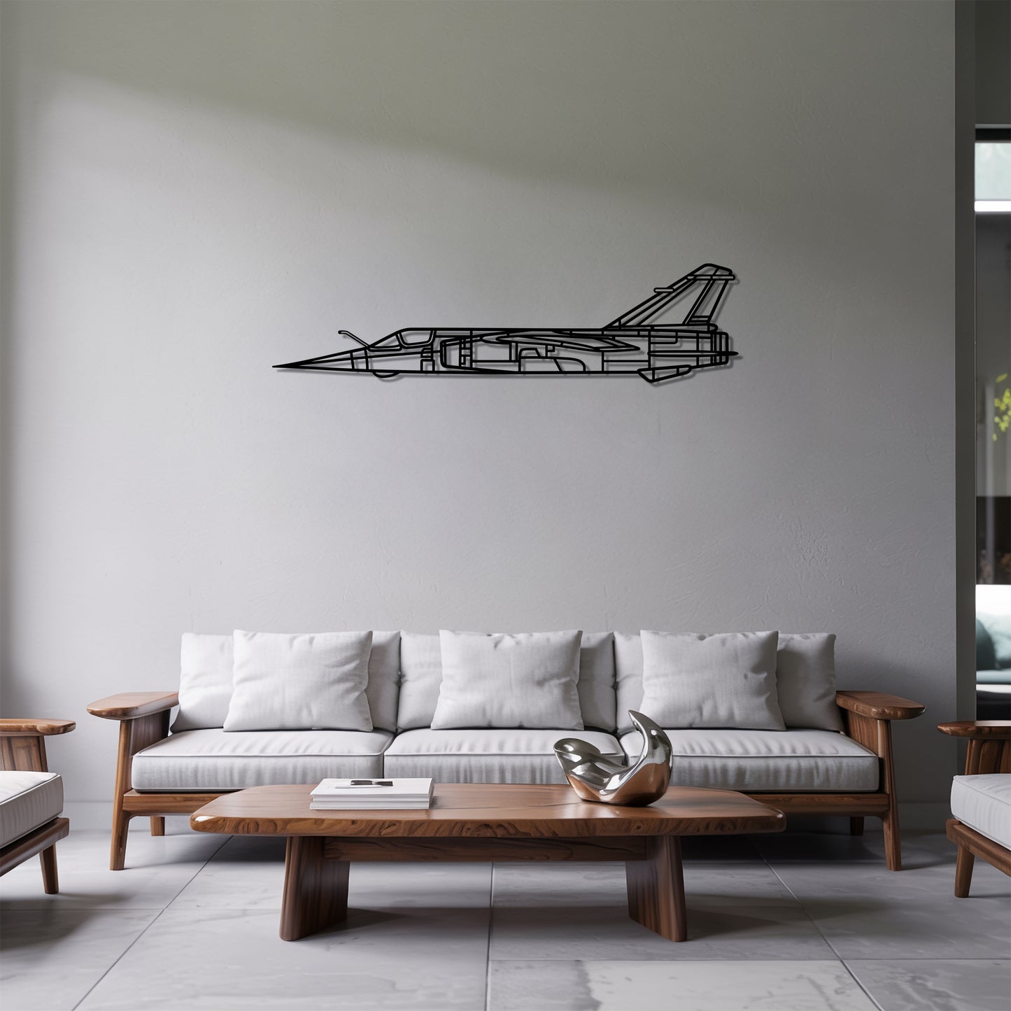 Mirage F1ct - Airplane Metal Silhouette Wall Art - Aviation Gift - Pilot Office Decor