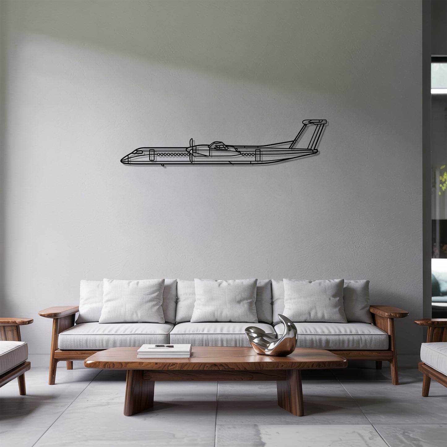 Dash 8 Q400 - Airplane Metal Silhouette Wall Art - Aviation Gift - Pilot Office Decor