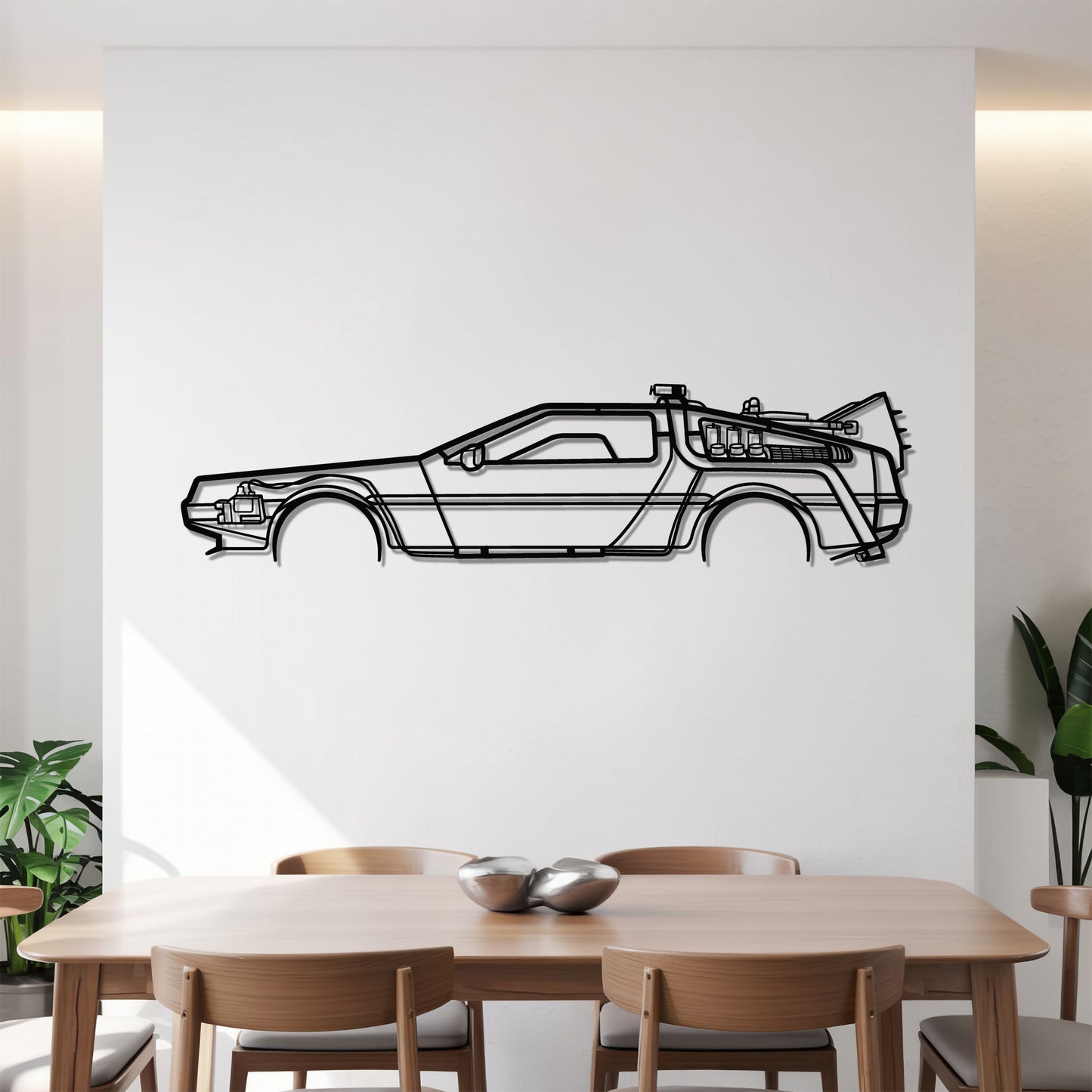 DMC-12 back to the future - Car Metal Silhouette Wall Art - Car Enthusiast Gift - Laser-cut Garage Decor