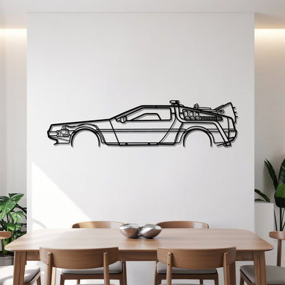 DMC-12 back to the future - Car Metal Silhouette Wall Art - Car Enthusiast Gift - Laser-cut Garage Decor