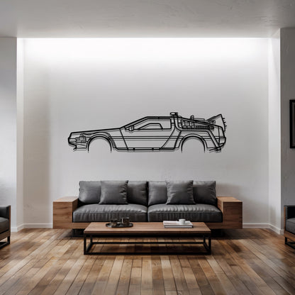 DMC-12 back to the future - Car Metal Silhouette Wall Art - Car Enthusiast Gift - Laser-cut Garage Decor