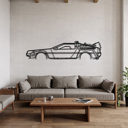 DMC-12 back to the future - Car Metal Silhouette Wall Art - Car Enthusiast Gift - Laser-cut Garage Decor