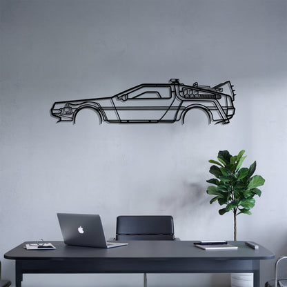 DMC-12 back to the future - Car Metal Silhouette Wall Art - Car Enthusiast Gift - Laser-cut Garage Decor