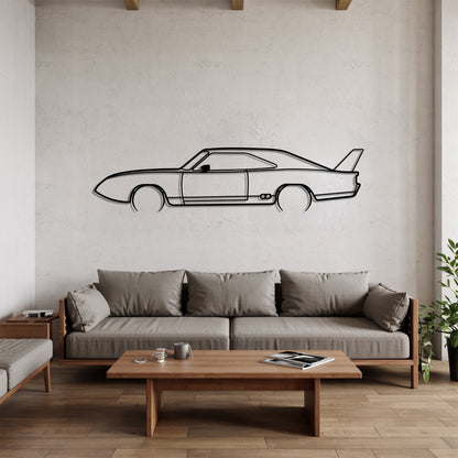 Charger Daytona Detailed - Car Metal Silhouette Wall Art - Car Enthusiast Gift - Laser-cut Garage Decor