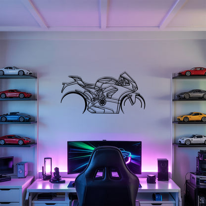Panigale V4 - Motorcycle Metal Silhouette Wall Art - Bikers Gift - Garage Decor