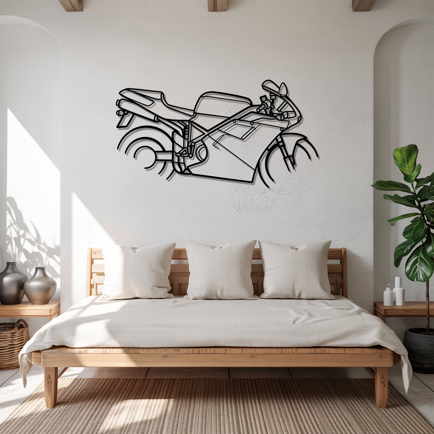 916 - Motorcycle Metal Silhouette Wall Art - Bikers Gift - Garage Decor