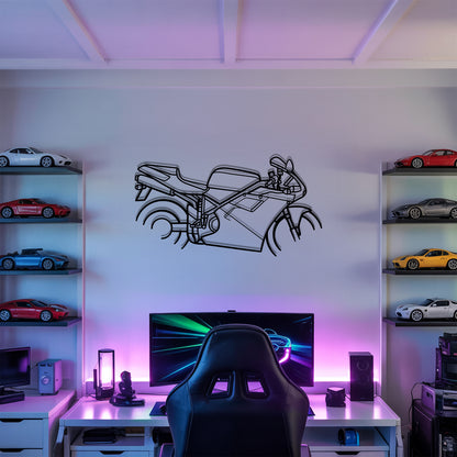 916 - Motorcycle Metal Silhouette Wall Art - Bikers Gift - Garage Decor