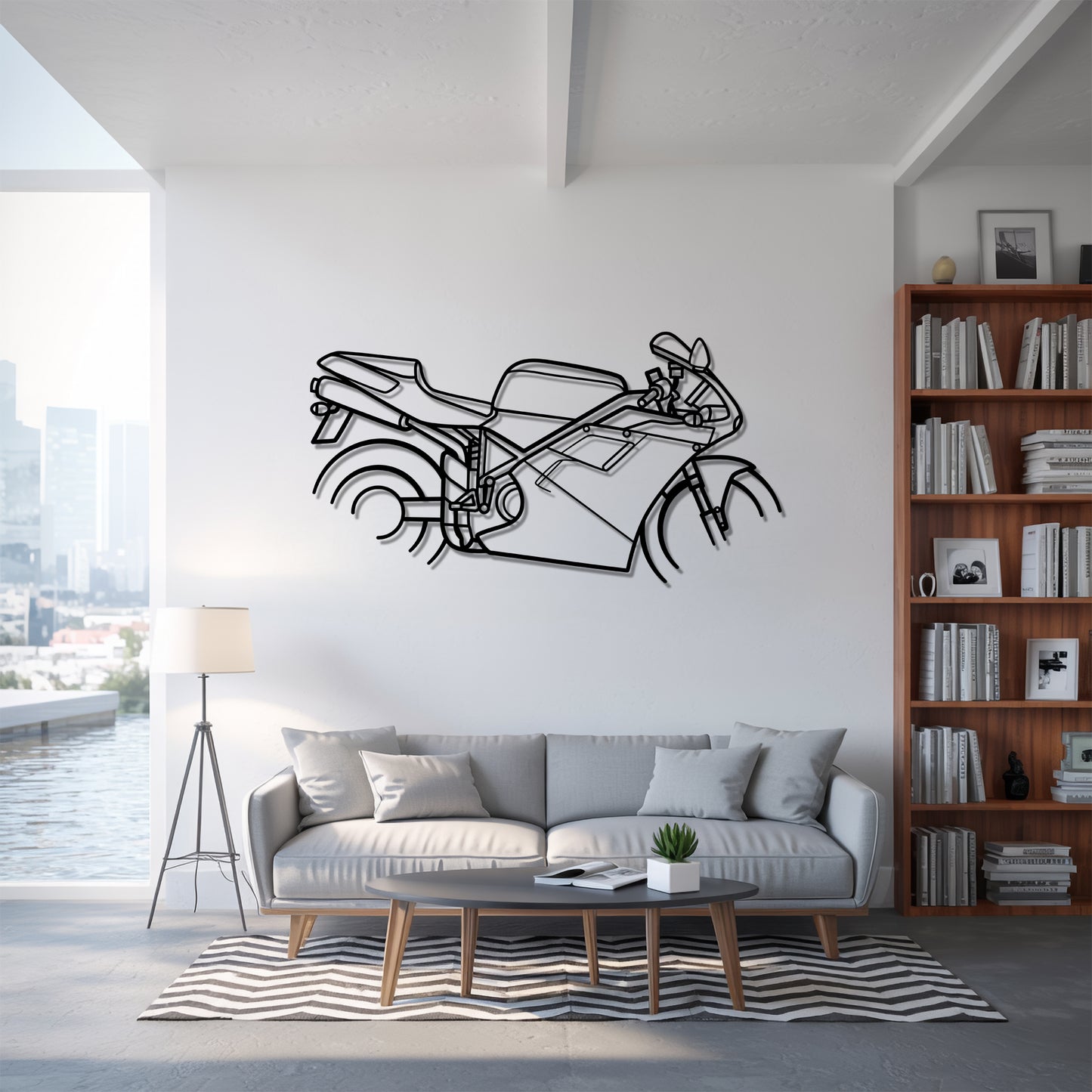 916 - Motorcycle Metal Silhouette Wall Art - Bikers Gift - Garage Decor