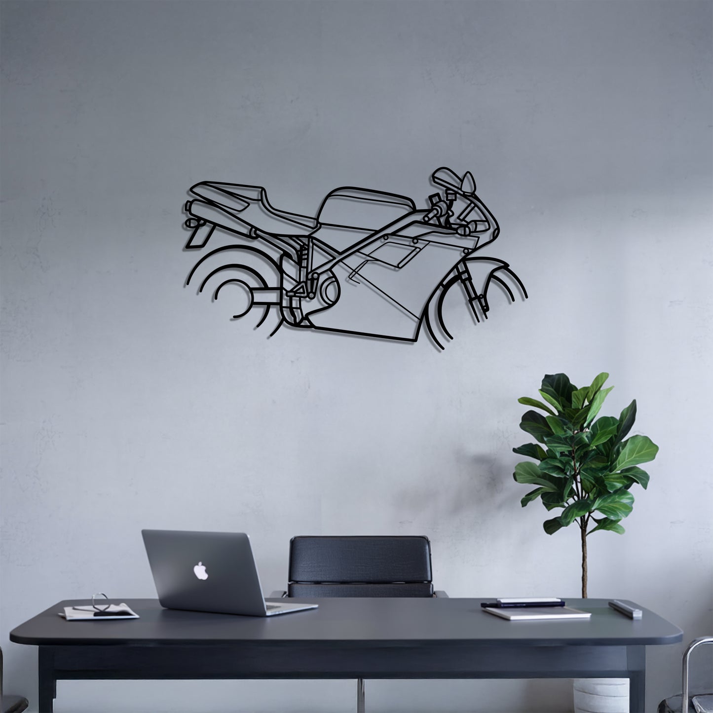 916 - Motorcycle Metal Silhouette Wall Art - Bikers Gift - Garage Decor