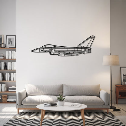 Eurofighter Typhoon - Airplane Metal Silhouette Wall Art - Aviation Gift - Pilot Office Decor