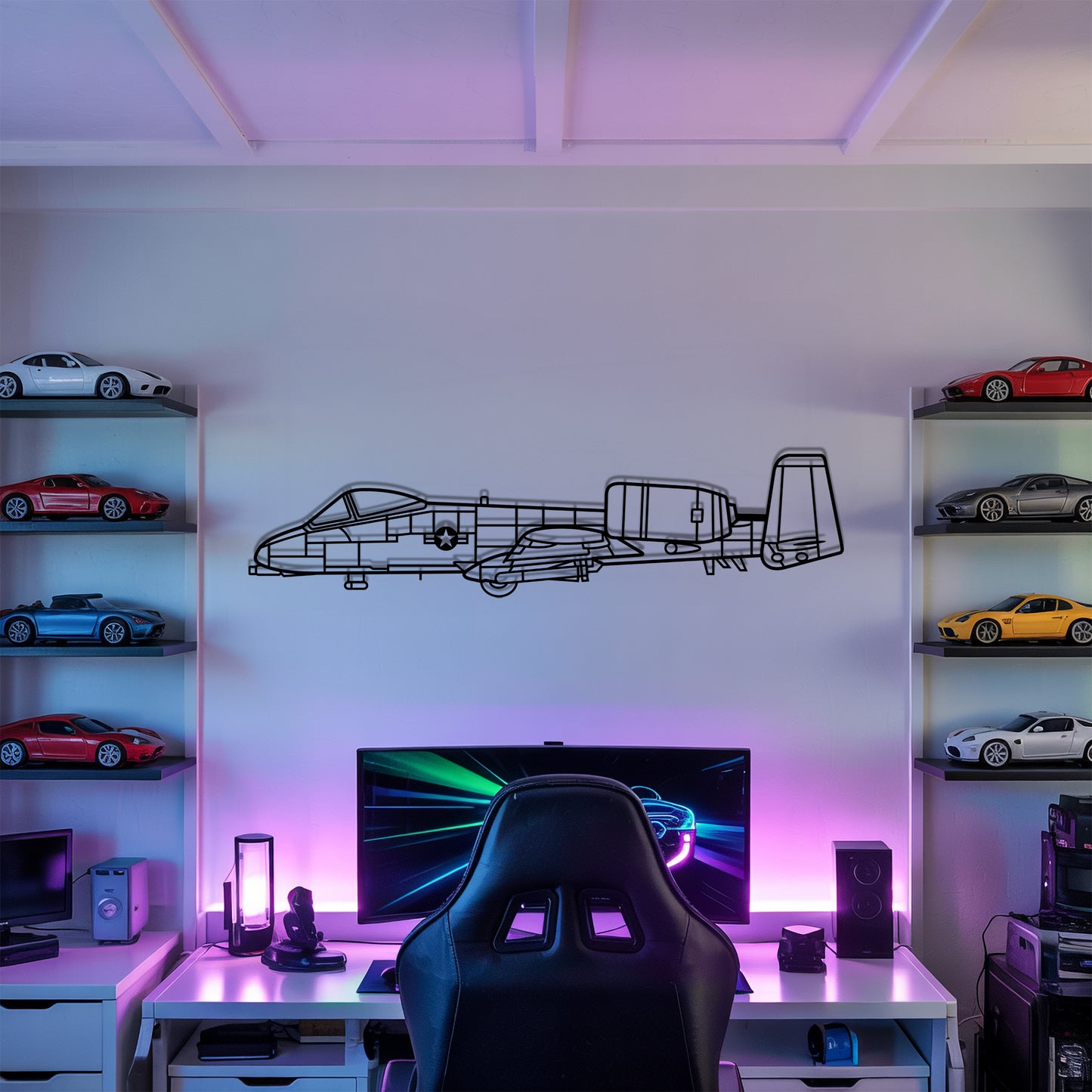 A-10 Thunderbolt - Airplane Metal Silhouette Wall Art - Aviation Gift - Pilot Office Decor