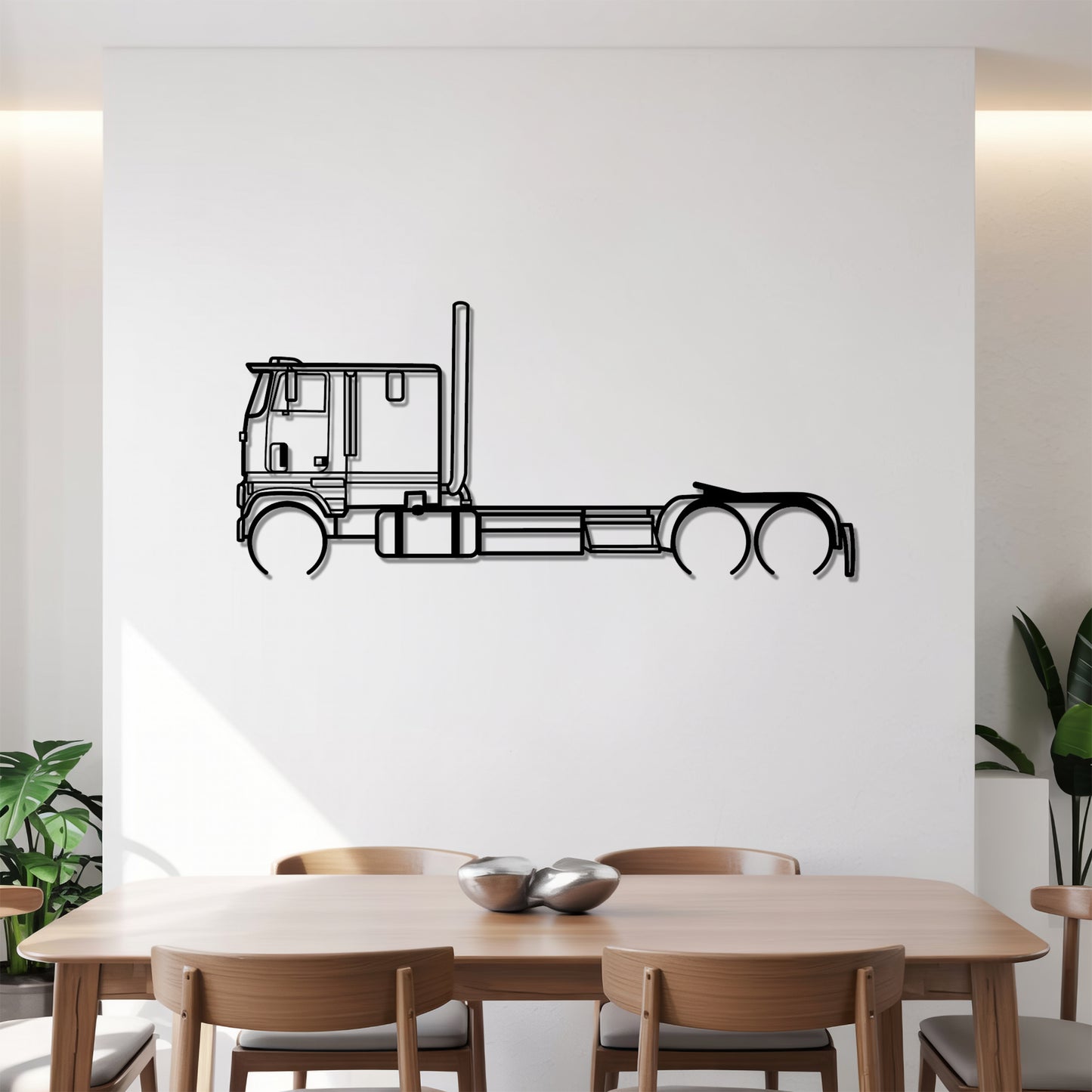 CL 9000 Double Sleeper Long Wheelbase - Semi Truck Metal Silhouette Wall Art - Truckers Gift - CDL Office Decor