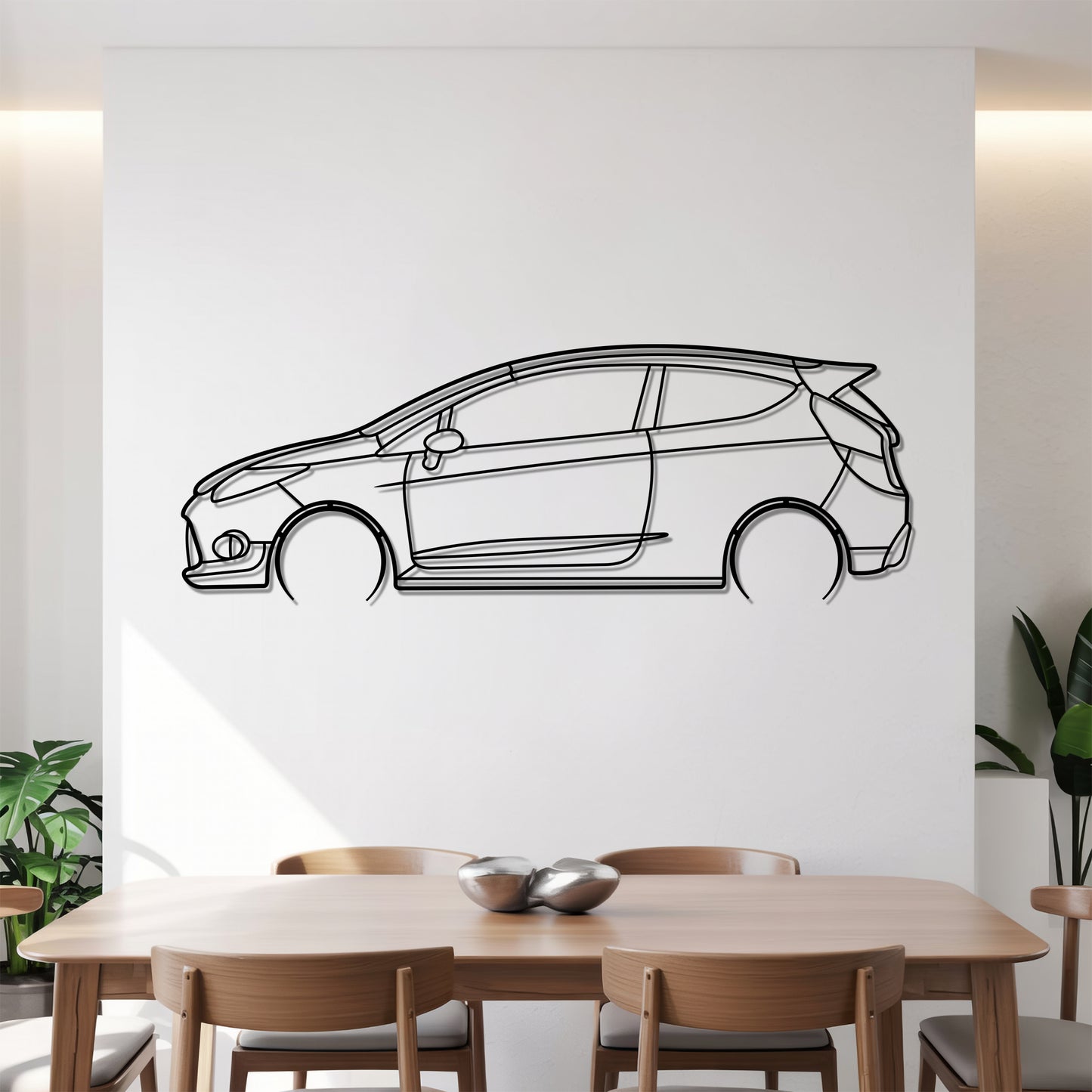 Fiesta MK7 Detailed - Car Metal Silhouette Wall Art - Car Enthusiast Gift - Laser-cut Garage Decor