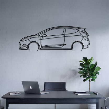 Fiesta MK7 Detailed - Car Metal Silhouette Wall Art - Car Enthusiast Gift - Laser-cut Garage Decor