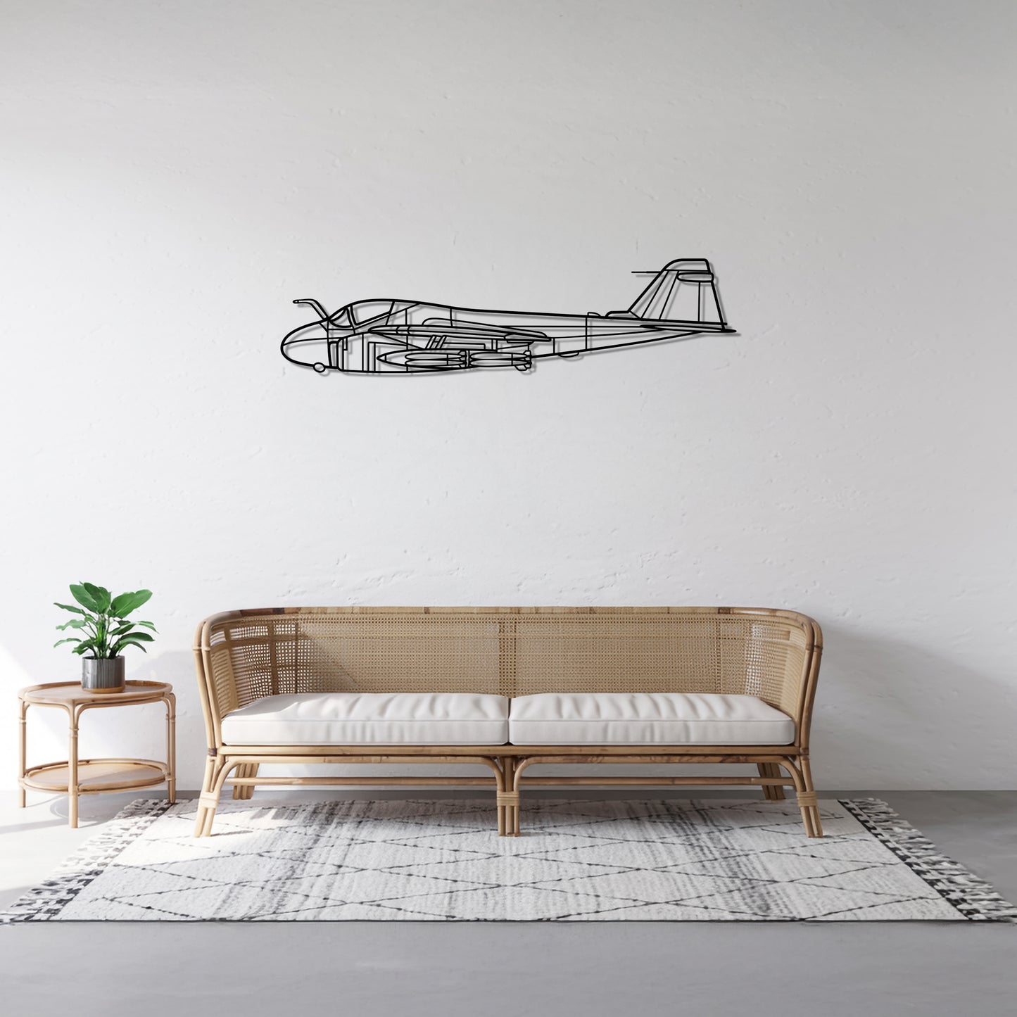 A6 Intruder - Airplane Metal Silhouette Wall Art - Aviation Gift - Pilot Office Decor