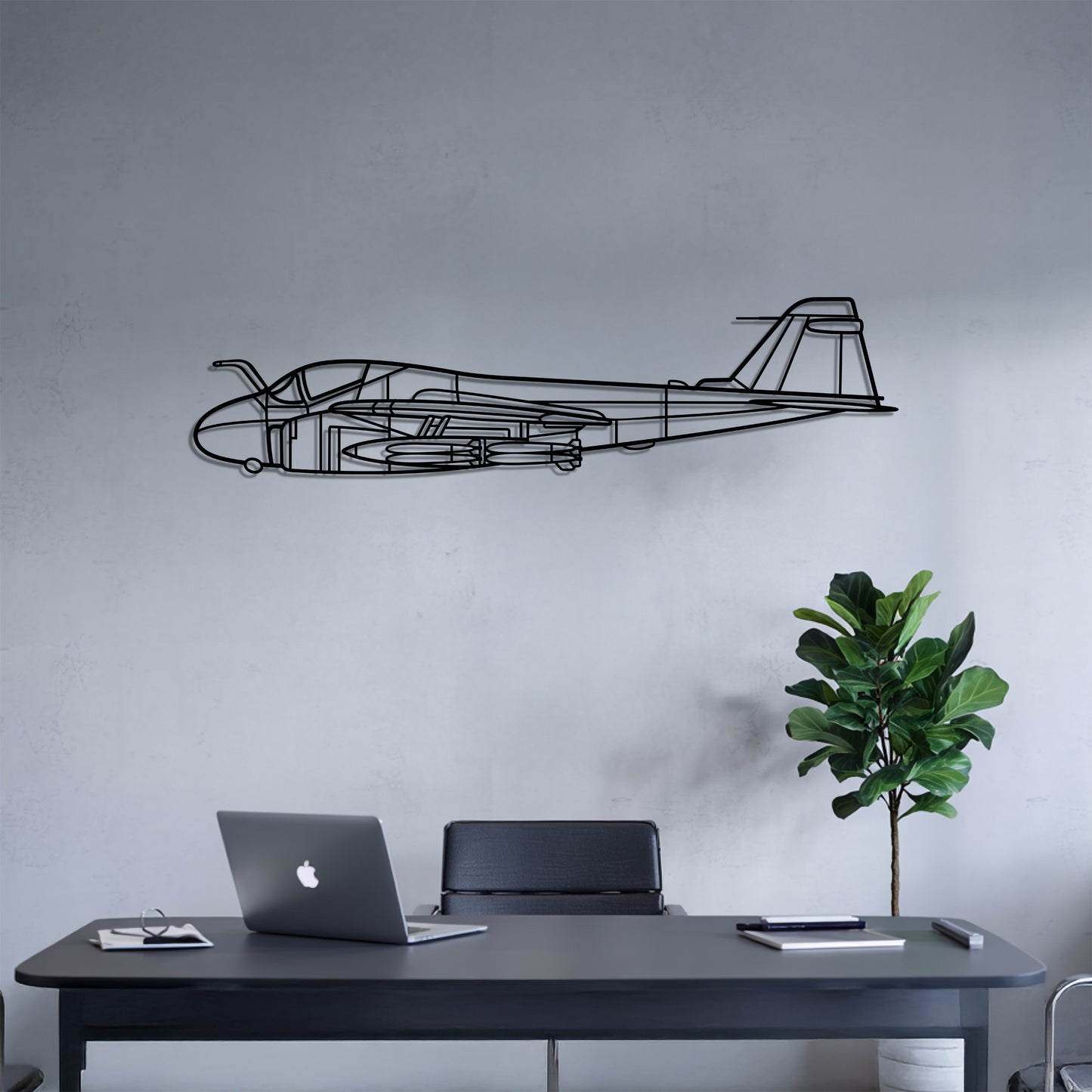 A6 Intruder - Airplane Metal Silhouette Wall Art - Aviation Gift - Pilot Office Decor
