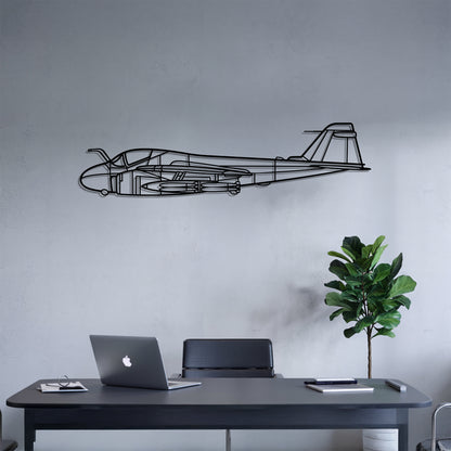 A6 Intruder - Airplane Metal Silhouette Wall Art - Aviation Gift - Pilot Office Decor