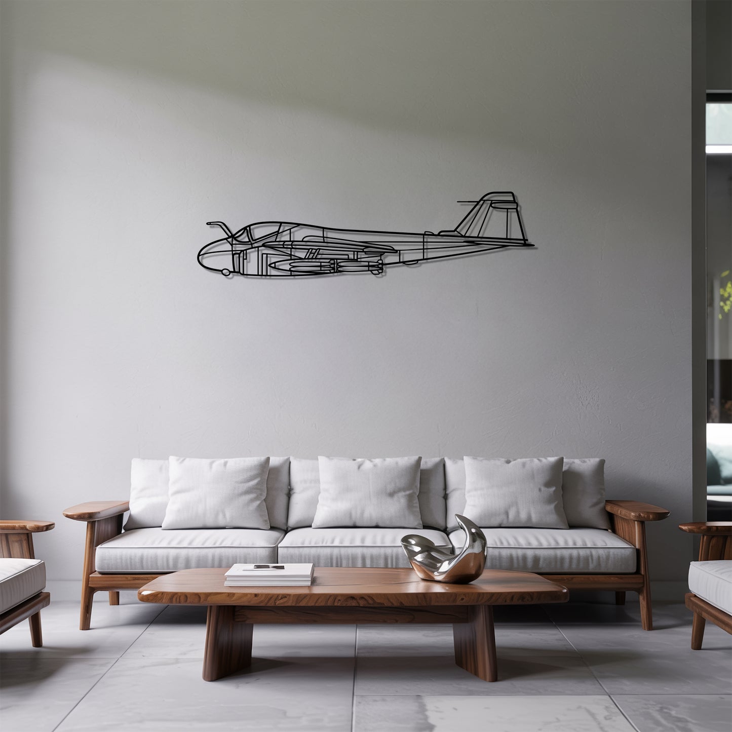 A6 Intruder - Airplane Metal Silhouette Wall Art - Aviation Gift - Pilot Office Decor